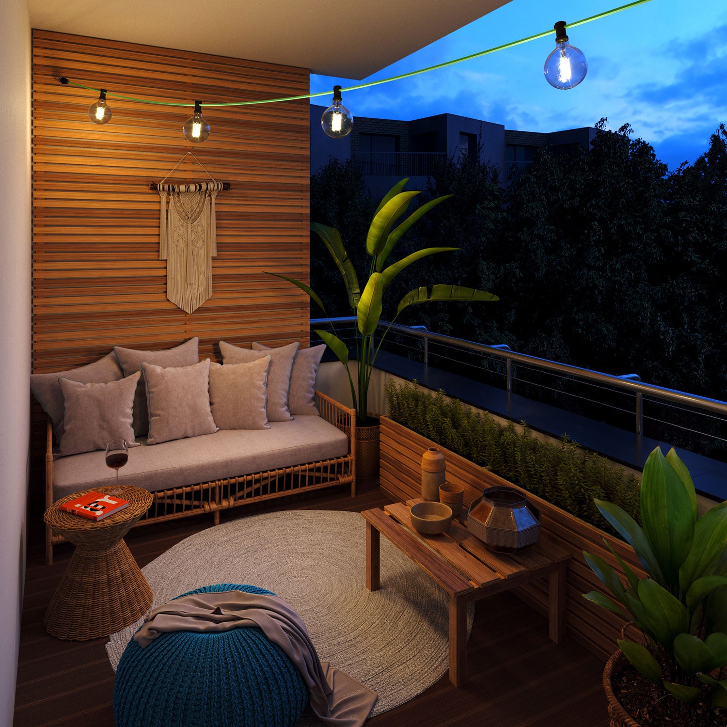 Ready-to-use 40ft String Light with 5 black Sockets, Hook and Plug - CX08