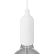 Silicone E26 socket kit with switch and hidden cable clamps - White