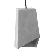 Prisma cement lampshade for suspension, with cable clamp and E26 socket - Light cement