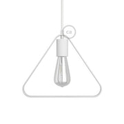 Metal Duedì Apex lampshade with metal socket cover and E26 socket - White