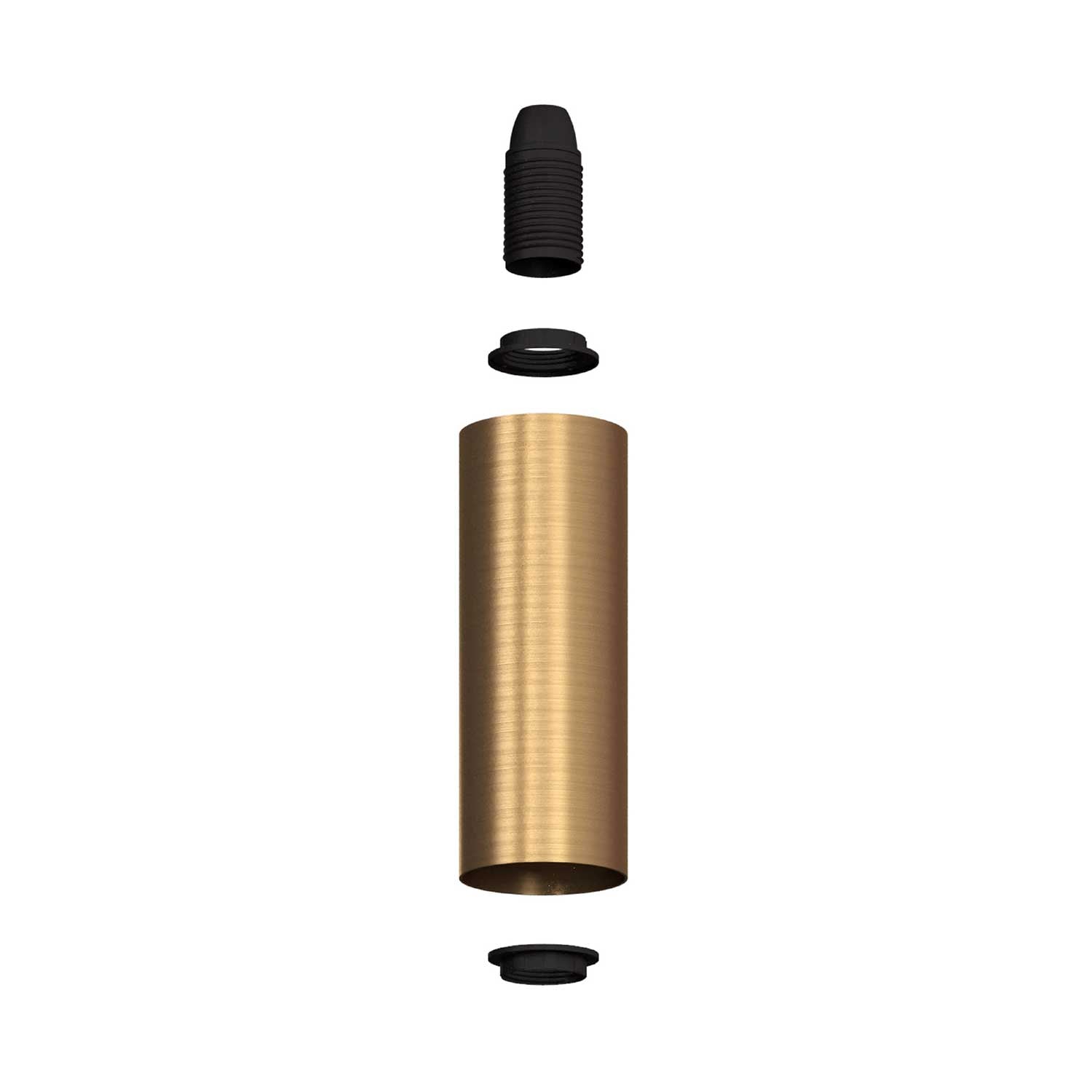 Tub-E12, spotlight pipe with E12 double ferrule socket - Brushed bronze