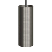 Pendant lamp with textile cable, Tub-E12 lampshade and metal details - Brushed titanium
