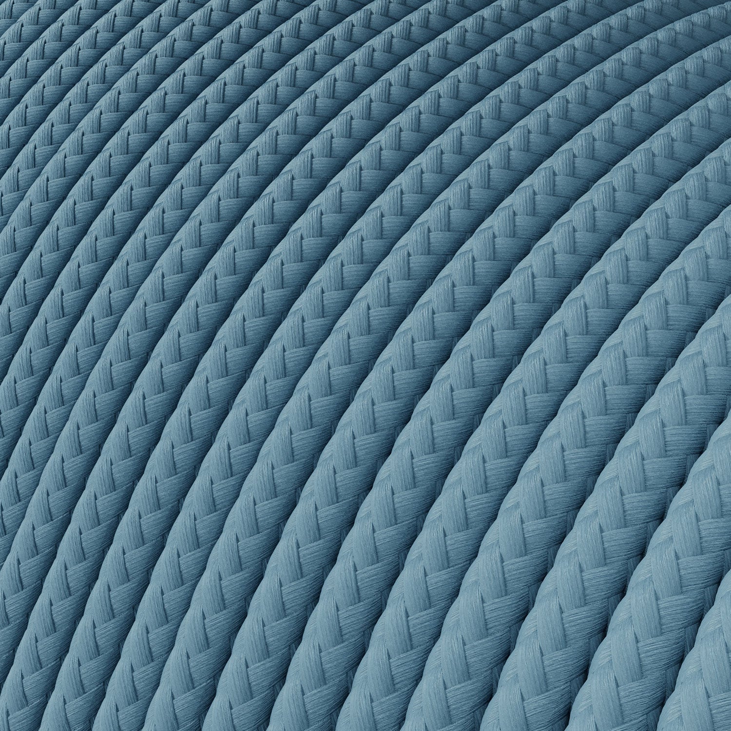 Cavo elettrico Extra Low Voltage rivestito in tessuto effetto seta Azzurro RM17