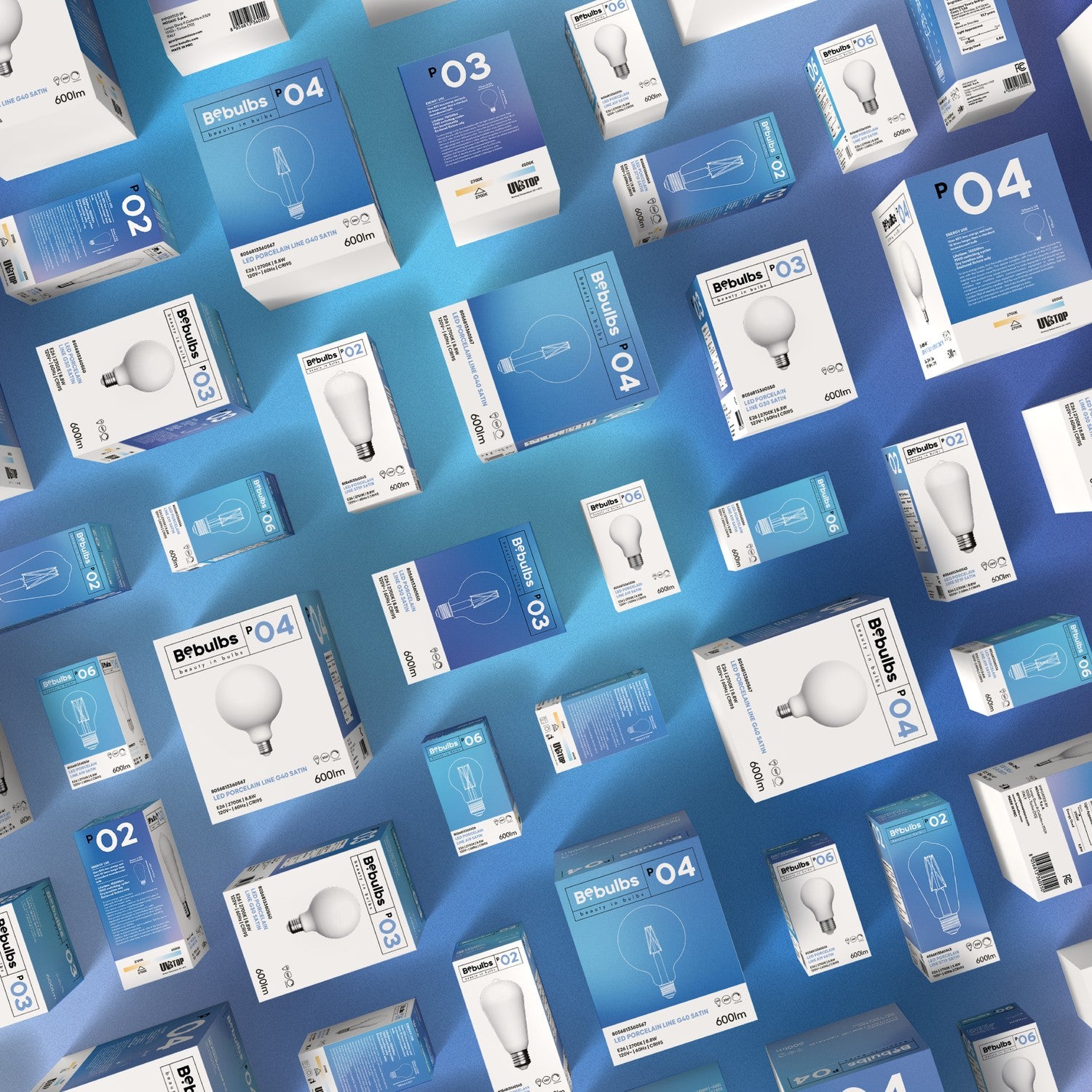 LED Porcelain Effect Light Bulb CRI 95 ST19 8.8W 600Lm E26 120V 2700K Dimmable - P02