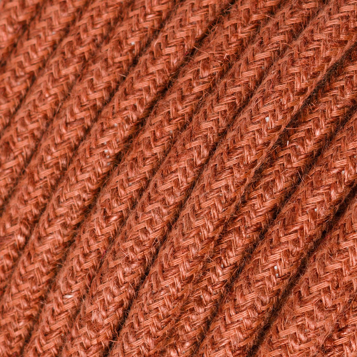 Cloth Covered Wire - Jute Orange Clay RN27 - UL Listed