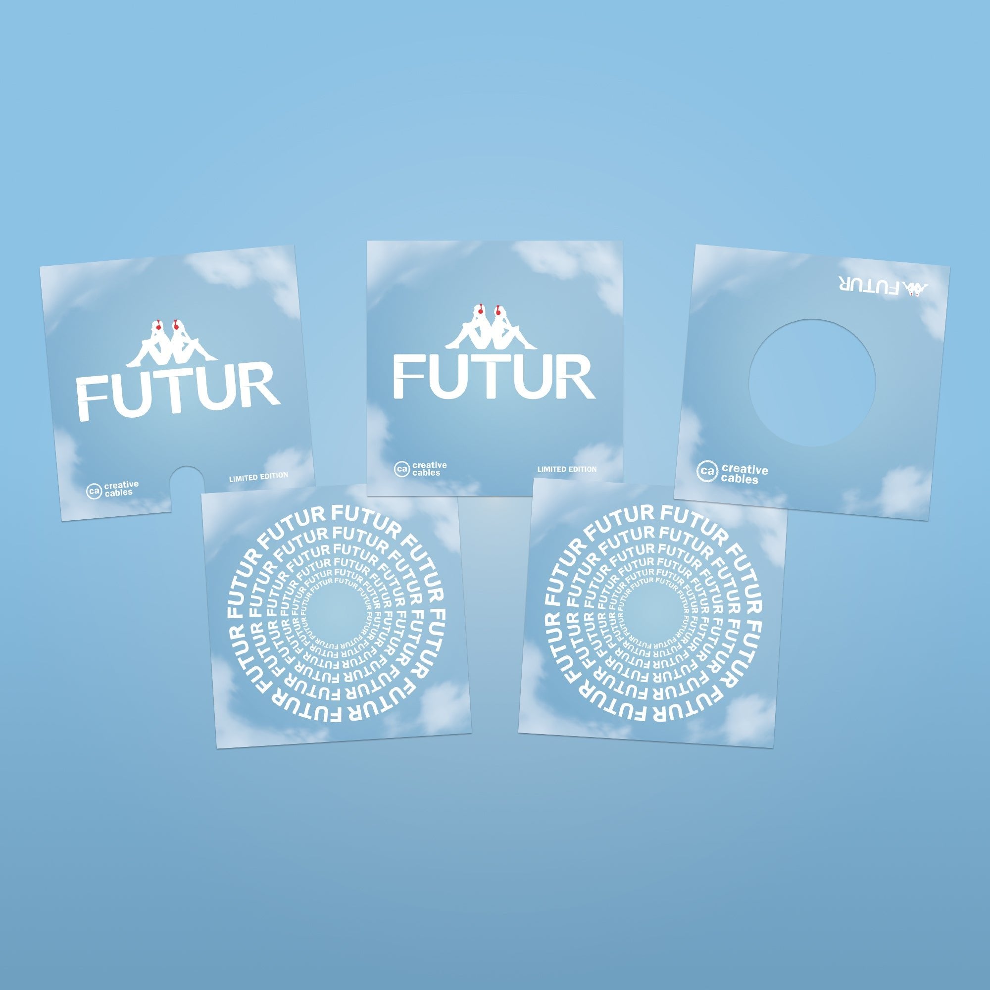 Cubetto table lamp with US plug, "Futur" Ghost bulb - Futur Festival