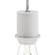 E26 semi-threaded metal socket kit with concealed cable clamp - Matt white