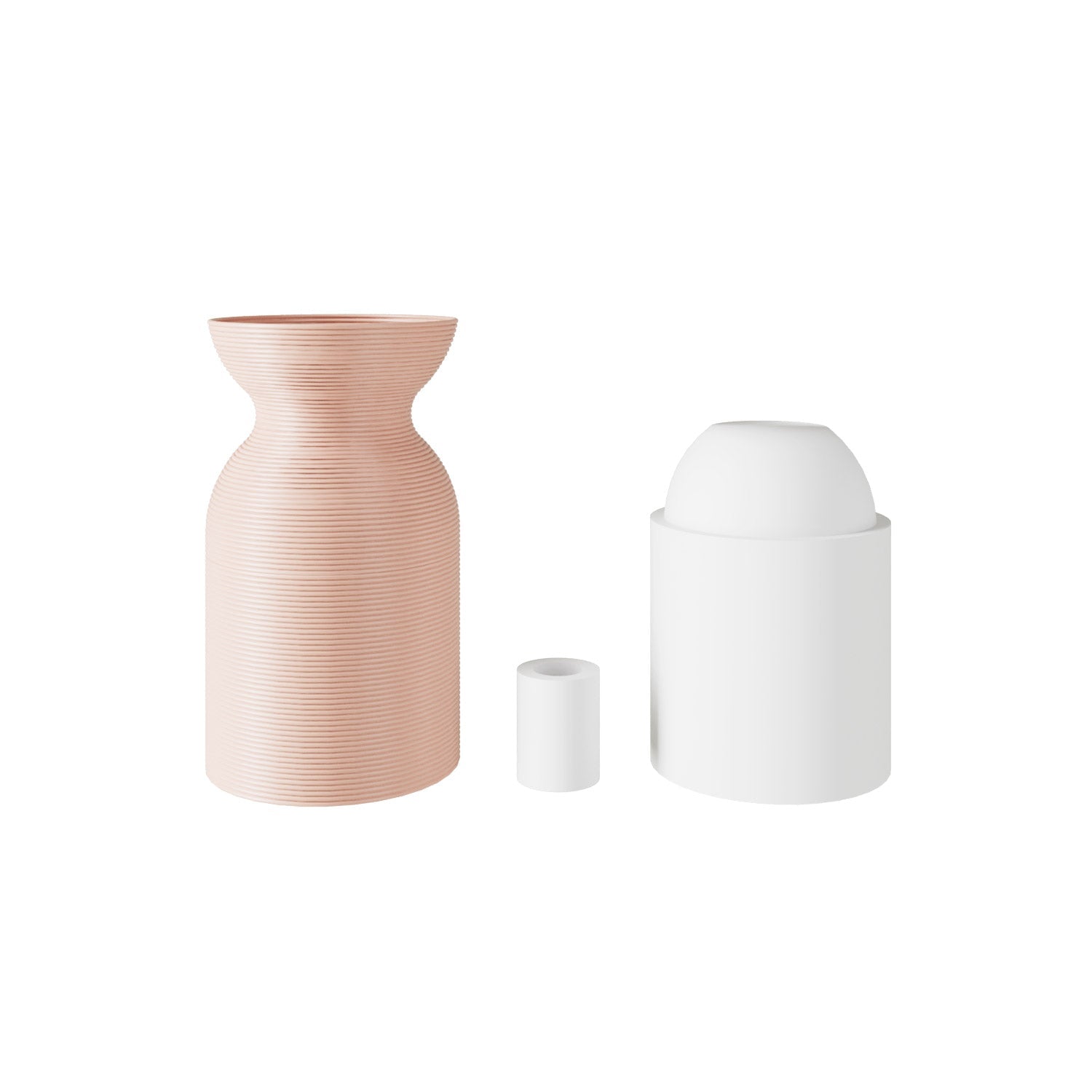 E26 socket kit in recycled plastic from 3D printing - Ancient pink