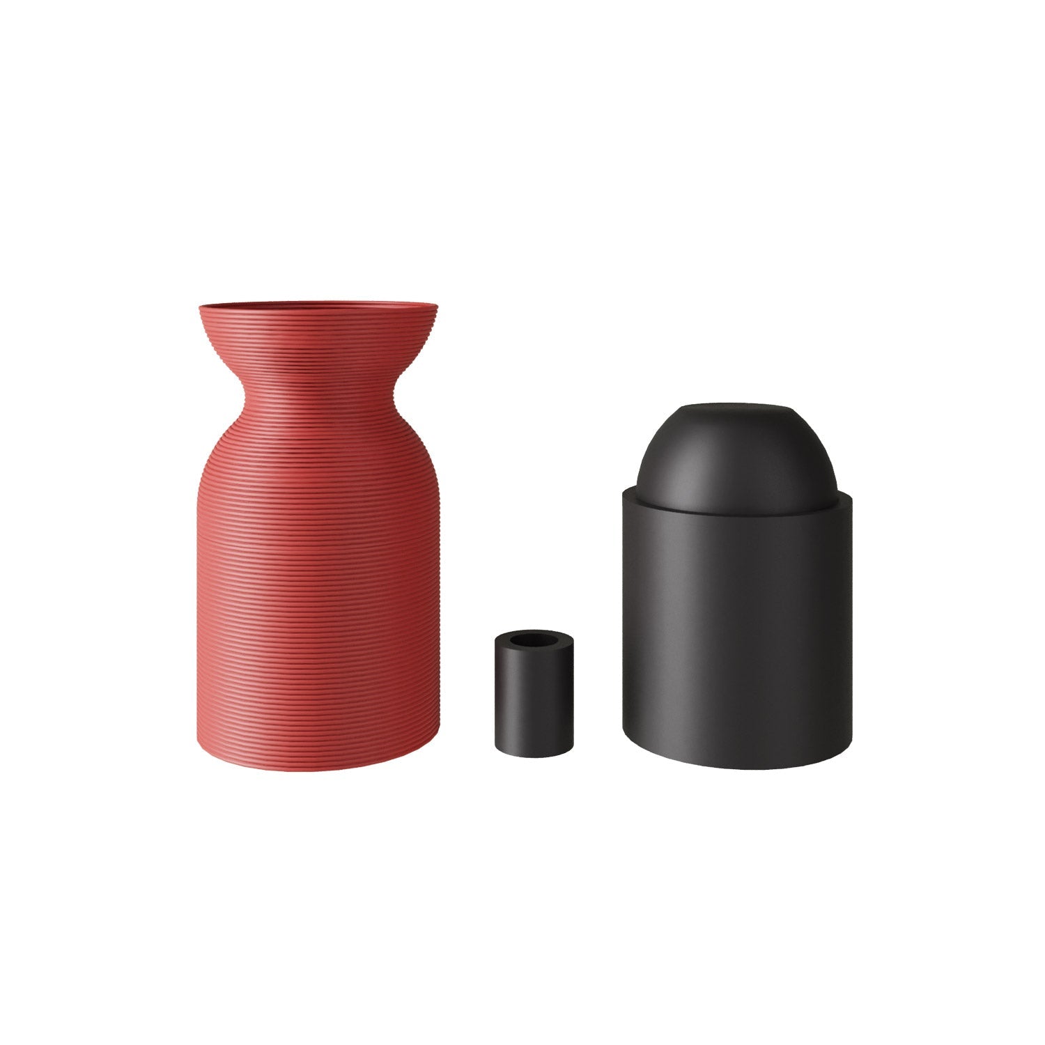 E26 socket kit in recycled plastic from 3D printing - Terracotta