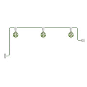 EIVA outdoor string light for wet locations with 3 lights and canopy - White