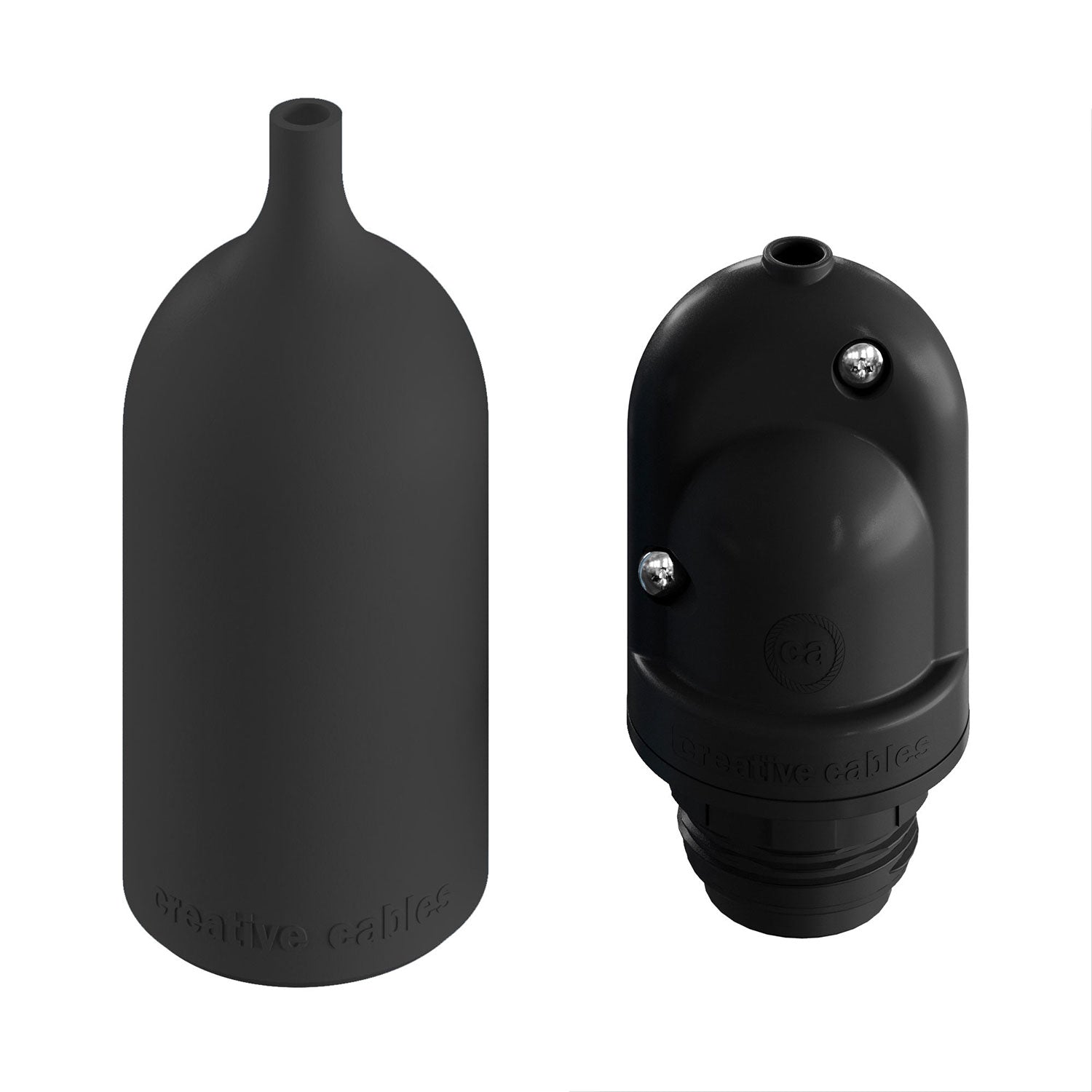 EIVA PASTEL, E26 silicone socket kit - suitable for wet locations - Black