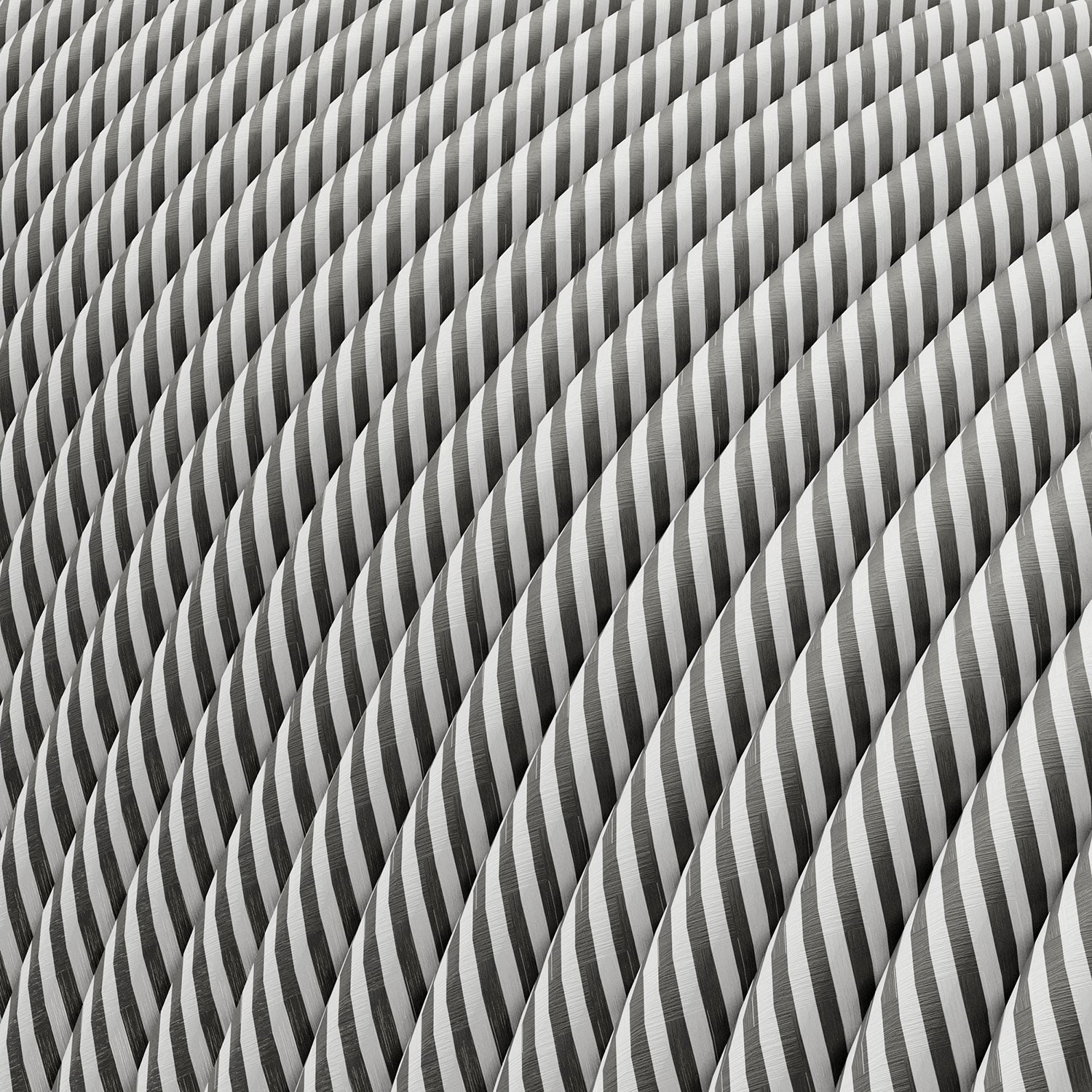 Extra Low Voltage power cable coated in silk effect fabric Vertigo Slate White ERM37