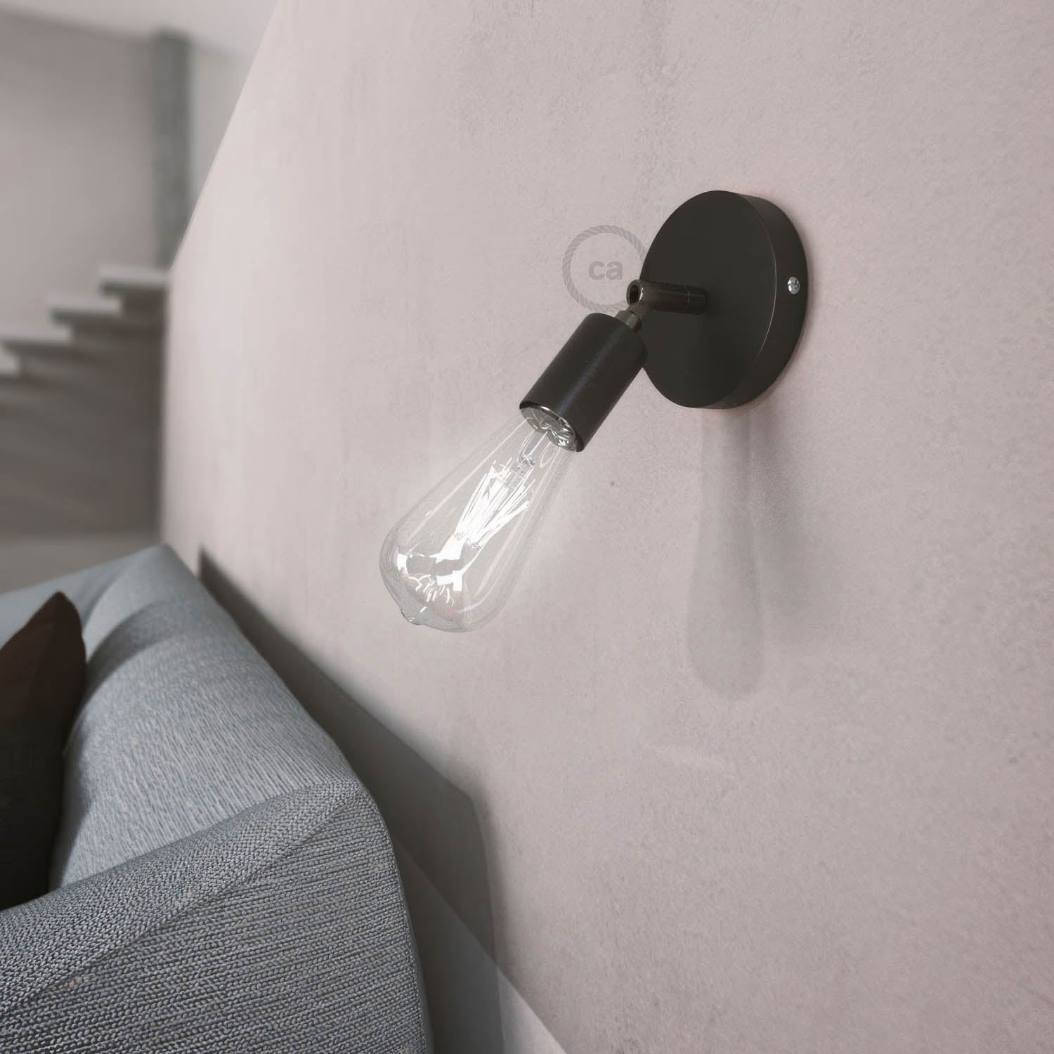 Fermaluce Metal 90°, the adjustable wall flush light - Black