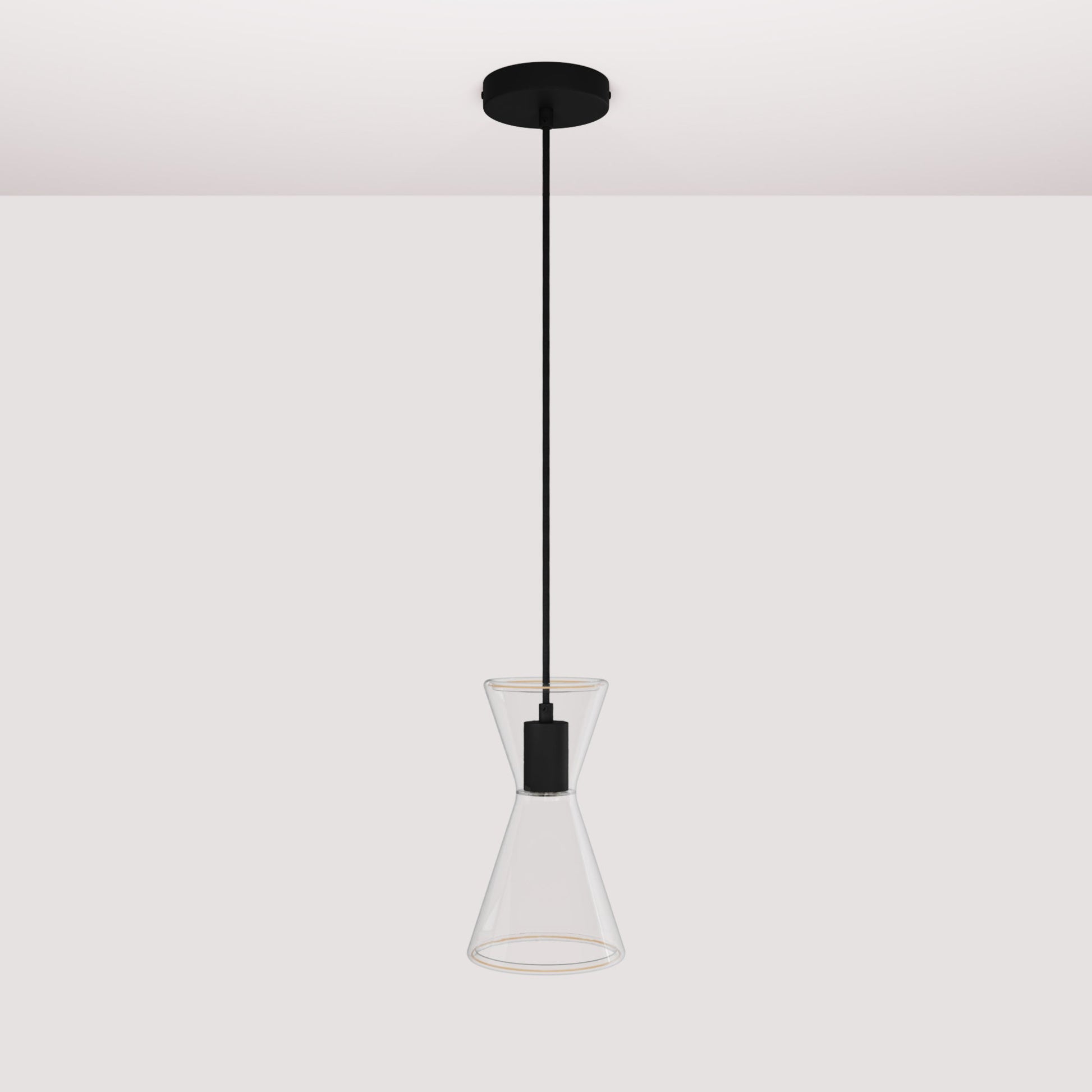 Ghost Double Cone Pendant Lamp - Black - Creative Cables