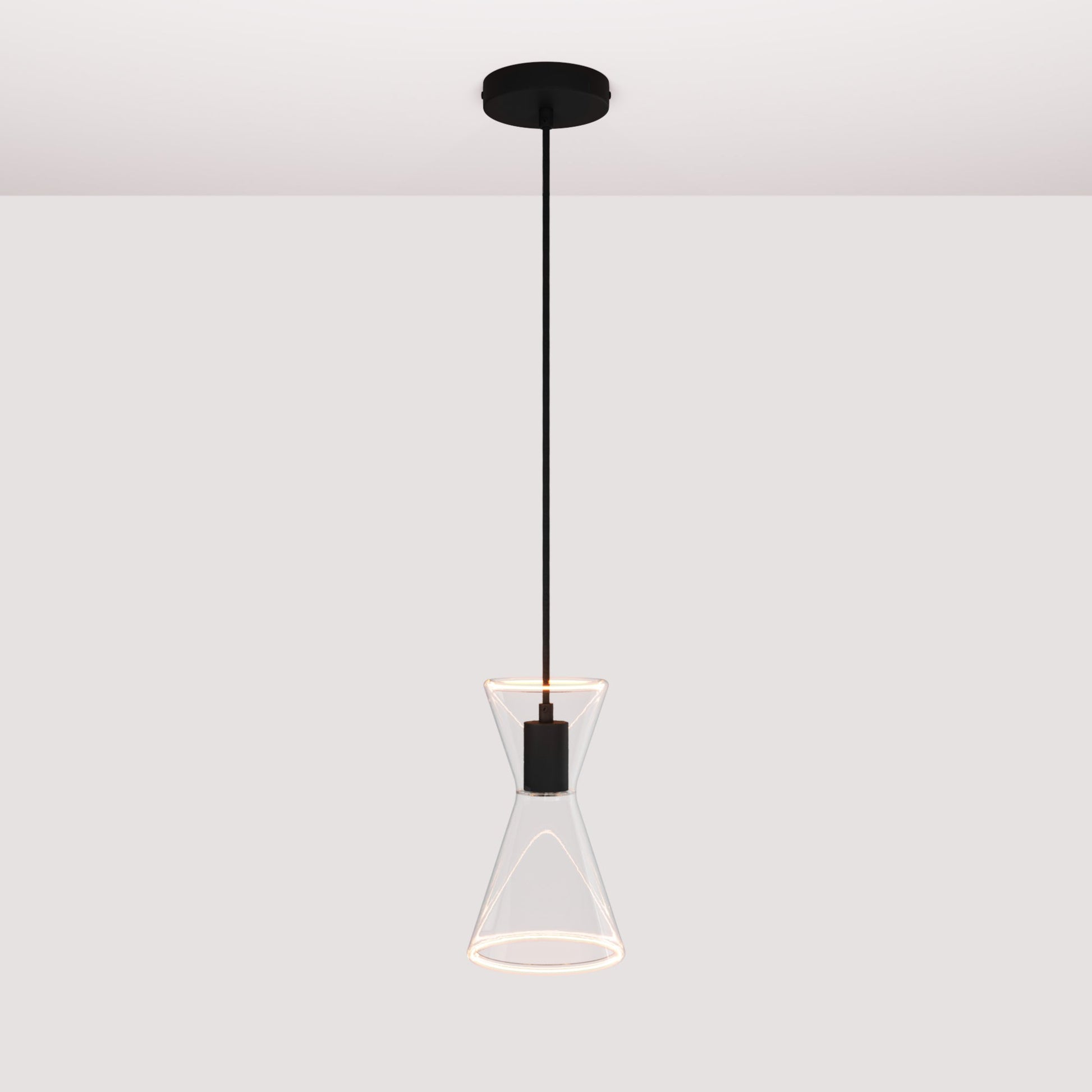 Ghost Double Cone Pendant Lamp - Black - Creative Cables