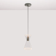 Ghost Double Cone Pendant Lamp - Brushed Titanium - Creative Cables