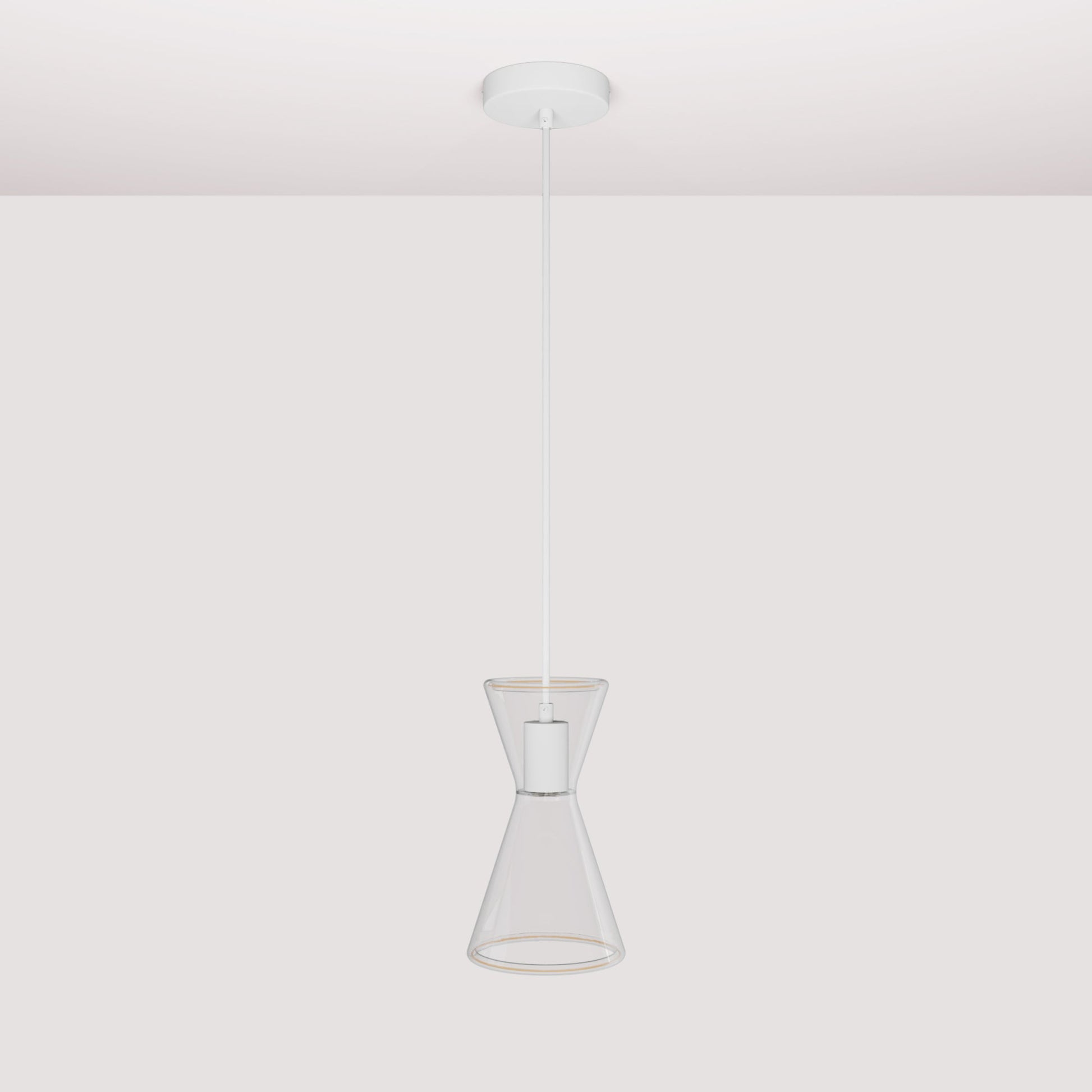 Ghost Double Cone Pendant Lamp - Matte White - Creative Cables