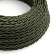 Gray Green Cotton covered Twisted electric cable - TC63