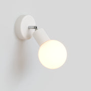 IP65 Modulair Outdoor Wall Light with Adjustable Joint and Unbreak-a-Ball Shatterproof Sphere Shade - White