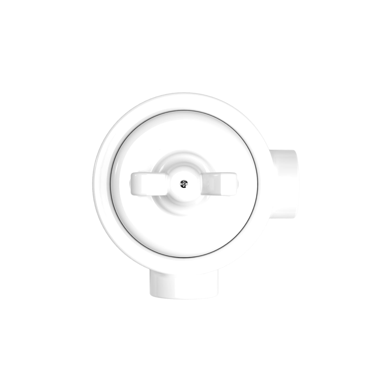 Kit interruttore/deviatore con dado a farfalla e base per Creative-Tubes in porcellana bianca Bianco 2