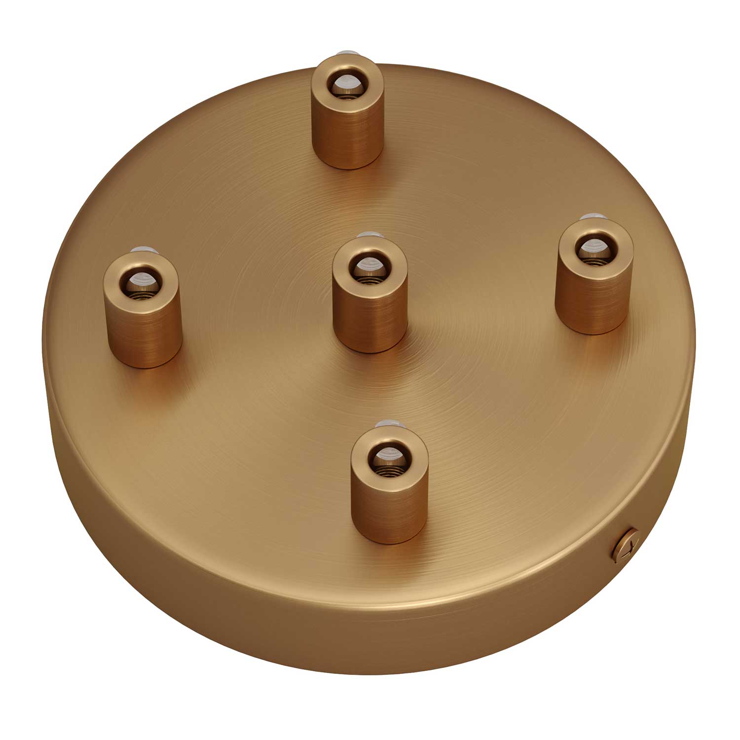 Kit rosone cilindrico in metallo a 5 fori - Bronzo satinato Cilindrico