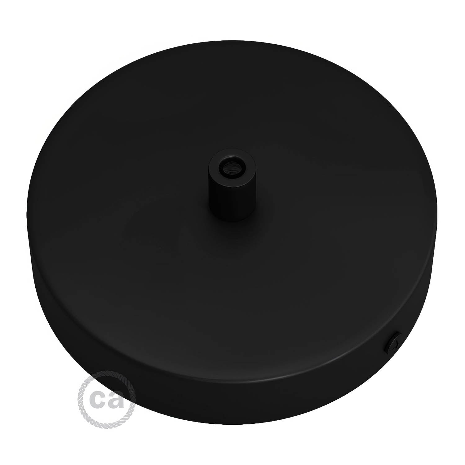 Kit rosone cilindrico in metallo - Nero Cilindrico