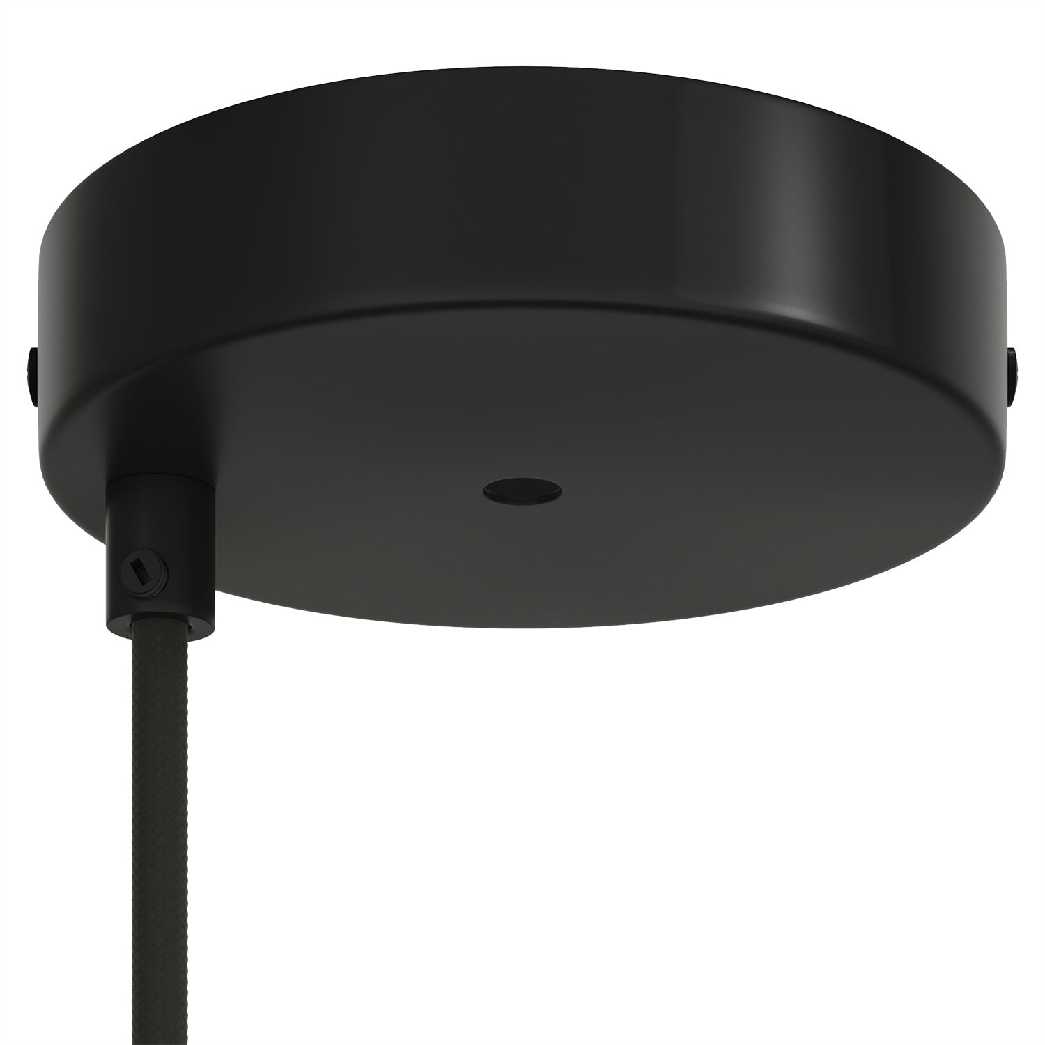 Kit rosone cilindrico in metallo Ø 120 mm a 2 fori centrali e decentrati - Nero Opaco