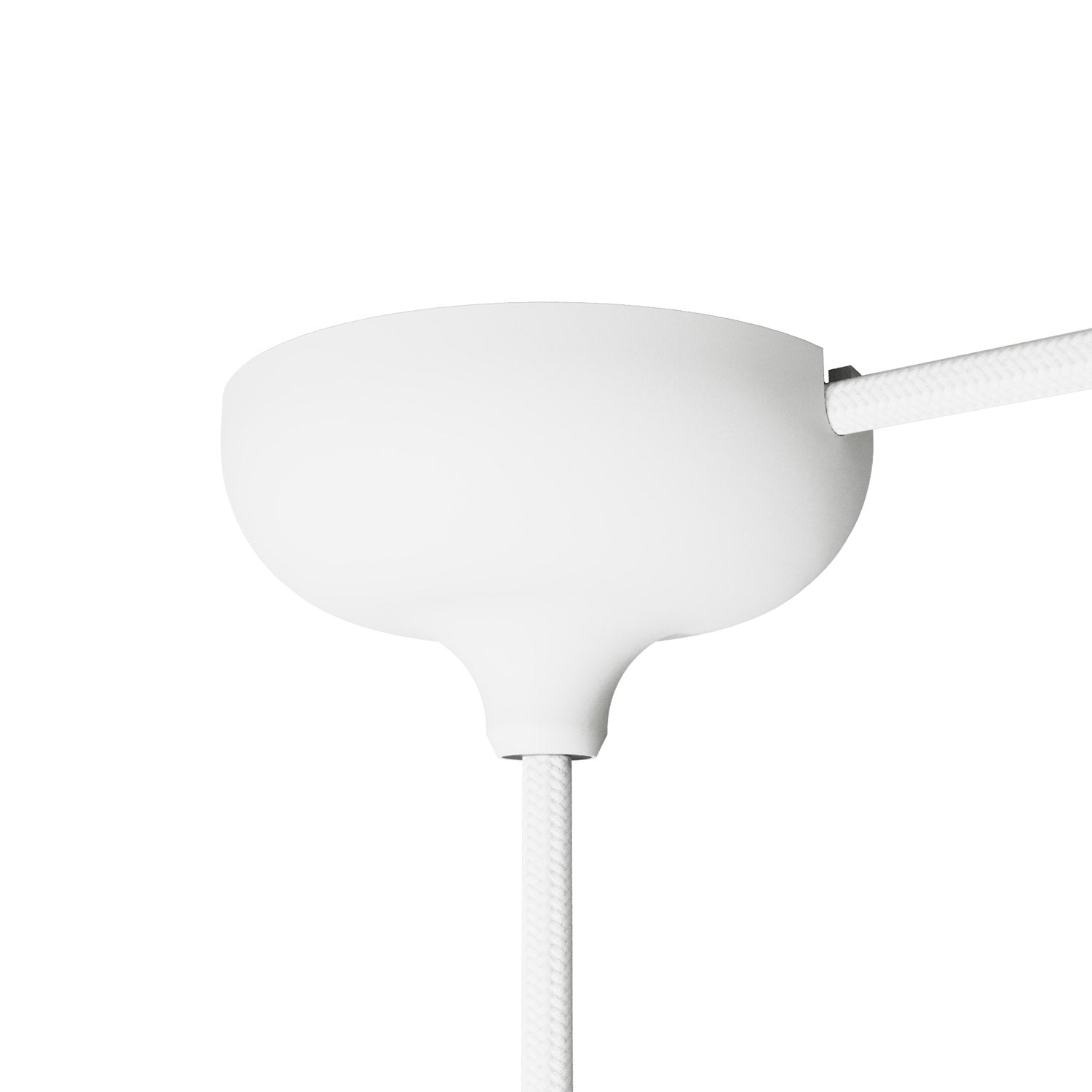 Kit rosone in silicone con foro centrale e predisposizione per foro laterale - Bianco