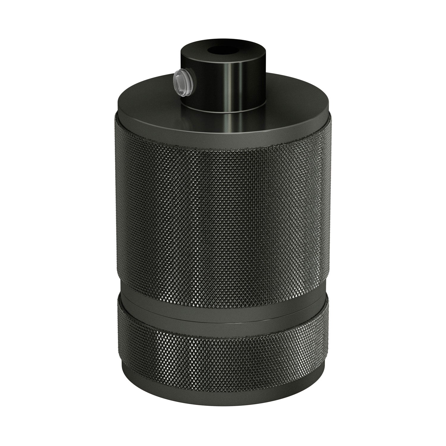 Knurled Aluminium - single ferrule E26 light bulb socket kit - Gunmetal