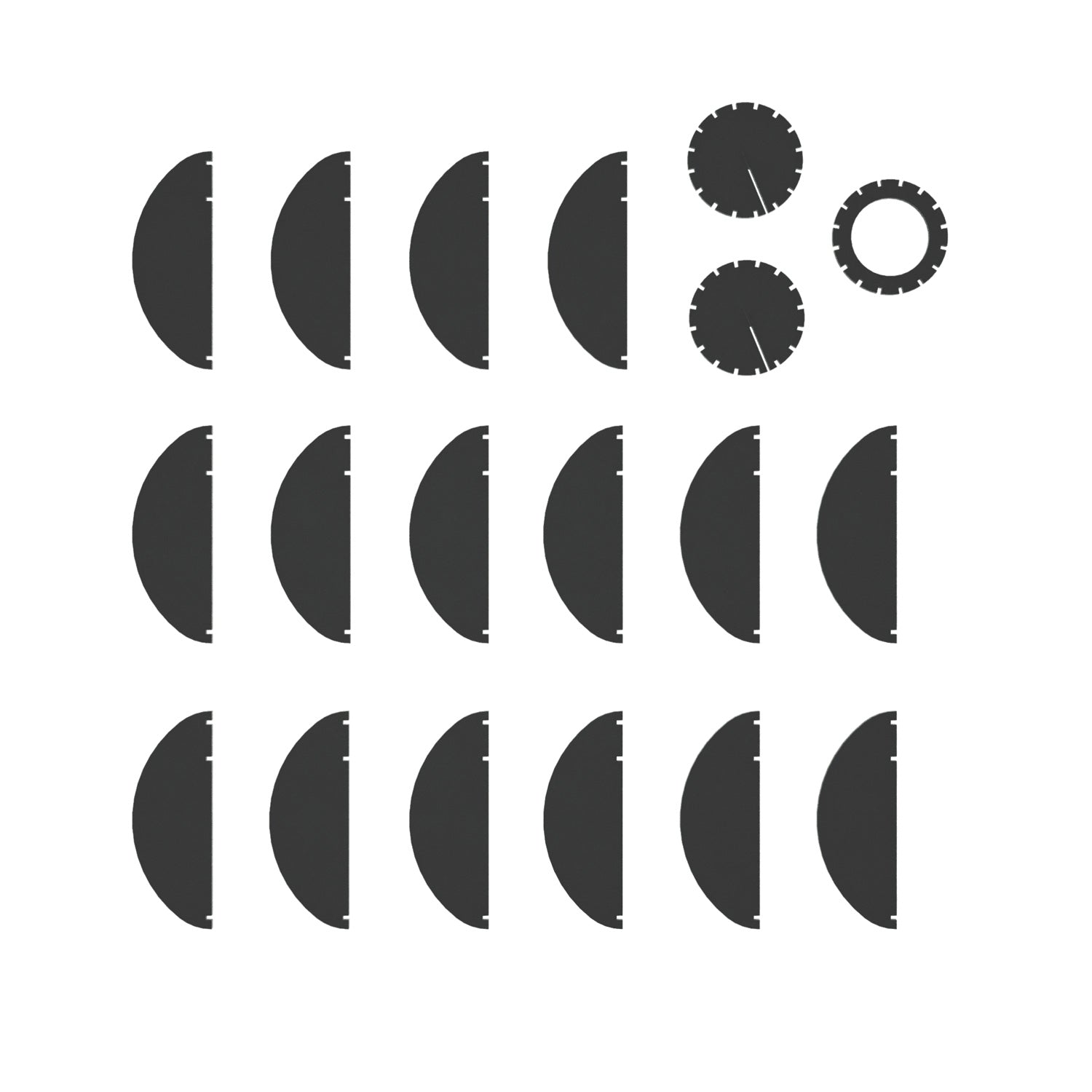 LAMPSHHADE - Pendant Lamp with Elliptical Shade - Black melange