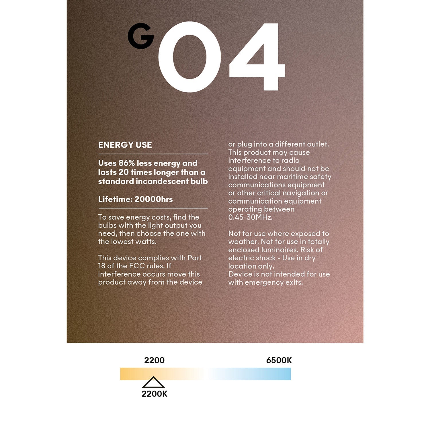 LED Clear Light Bulb Ghost Line CRI 90 Cube 5,5W 440Lm E26 2200K Dimmable - G04