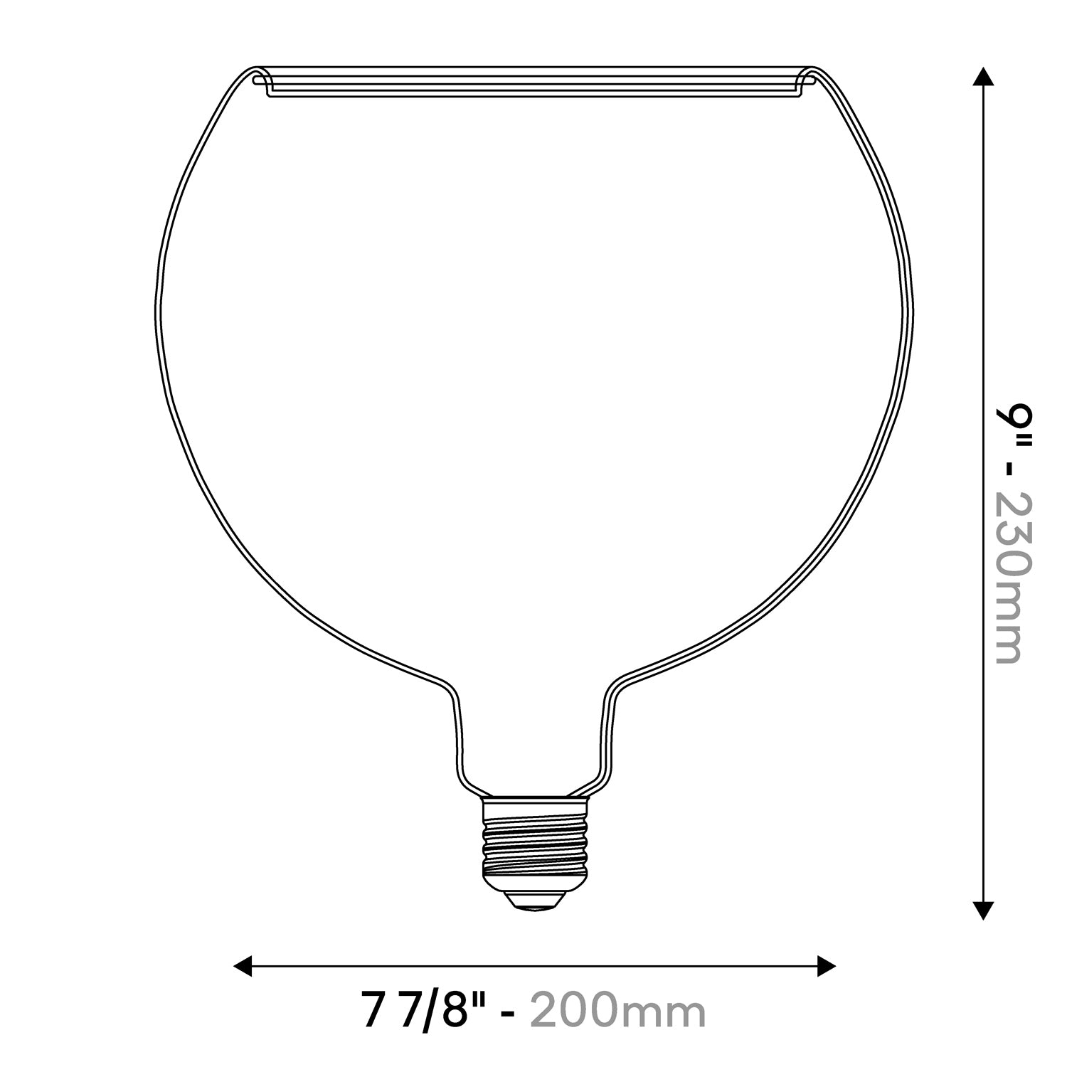 LED Clear Light Bulb Ghost Line CRI 90 G8 5,5W 380Lm E26 120V 2200K Dimmable - G06
