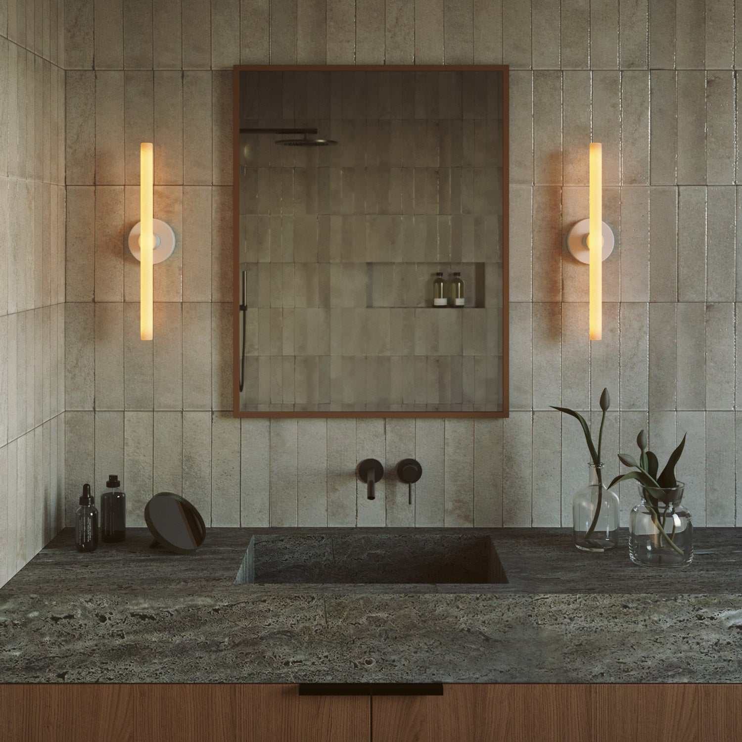 LED Linear Porcelain Effect S14d 120V Light Bulb CRI 90 - length 500 mm 7W 560Lm 2700K 120V Dimmable - S12