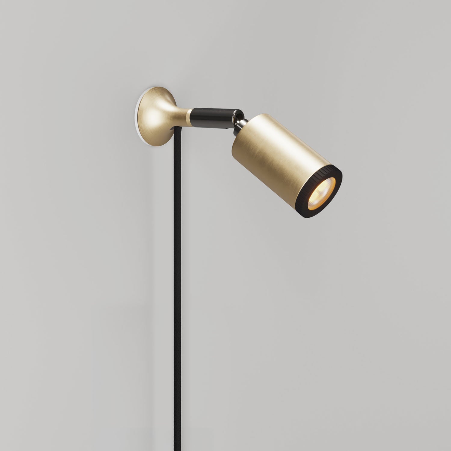 MAG-Y metal wall light with swivel joint and spotlight - Brushed bronze
