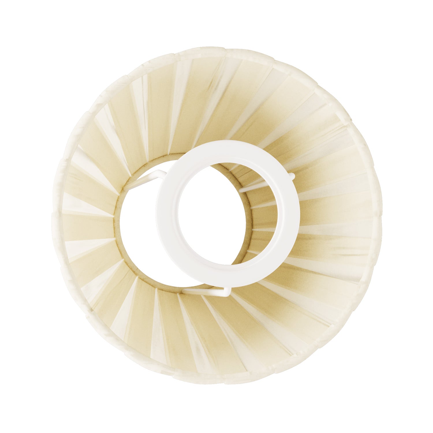 Mini paralume Impero con attacco E27 per lampada da tavolo o applique - Plissettato crema