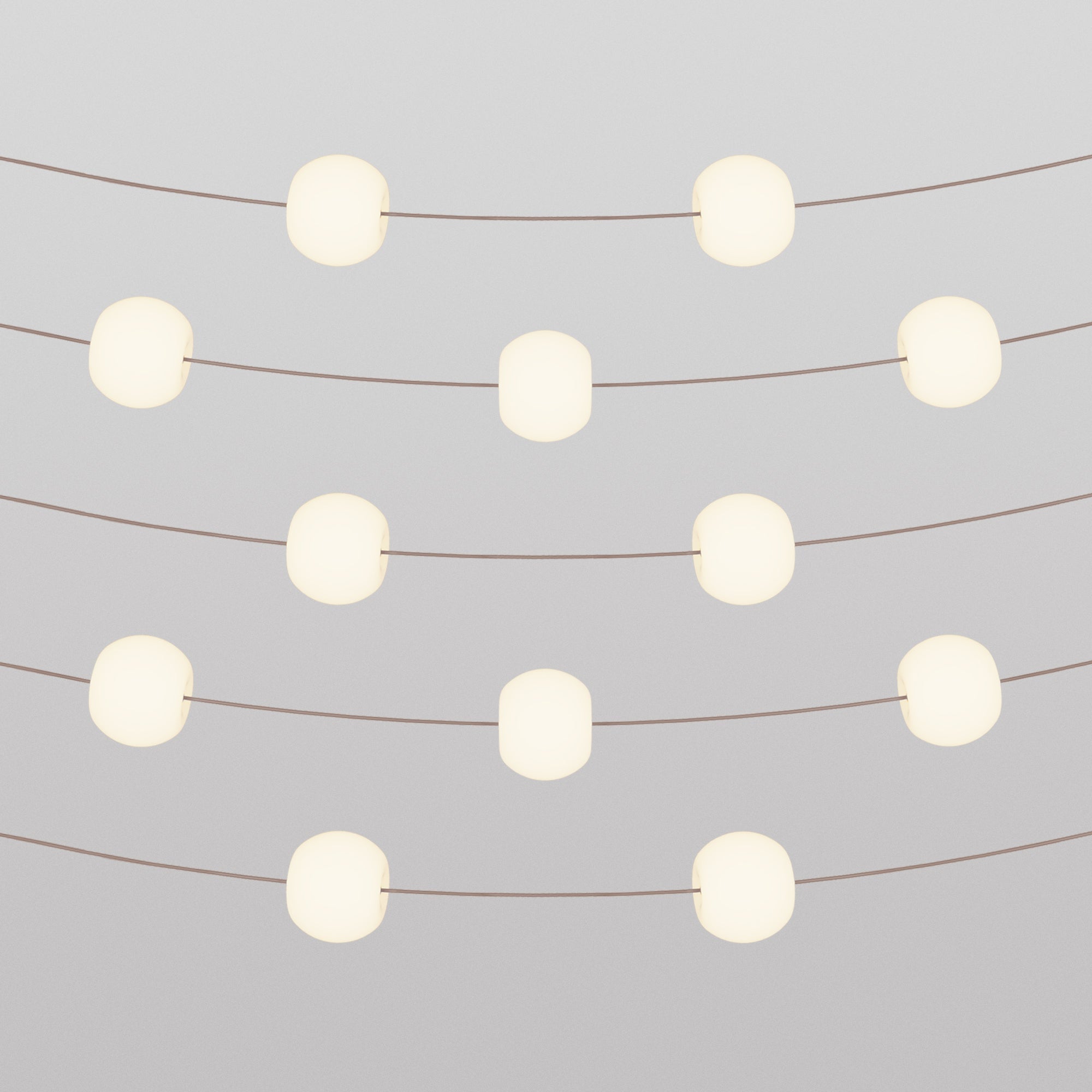 Outdoor 12-Light String Light for wet locations Desert Brown, Power supply with US plug - Marina12 Cherry