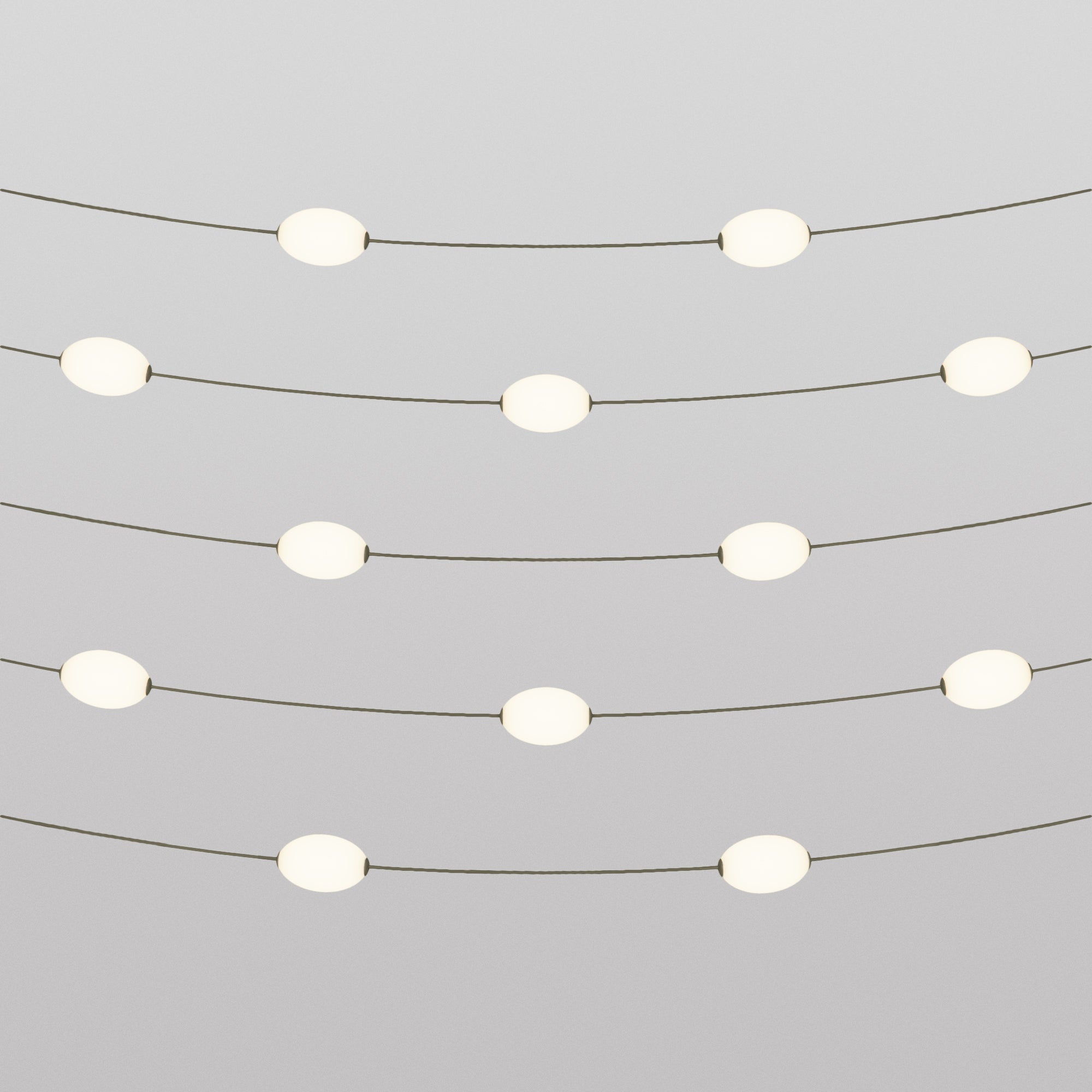 Outdoor 12-Light String Light for wet locations Olive Green, Power supply with US plug - Marina12