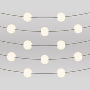 Outdoor 12-Light String Light for wet locations Olive Green, Power supply with US plug - Marina12 Cherry