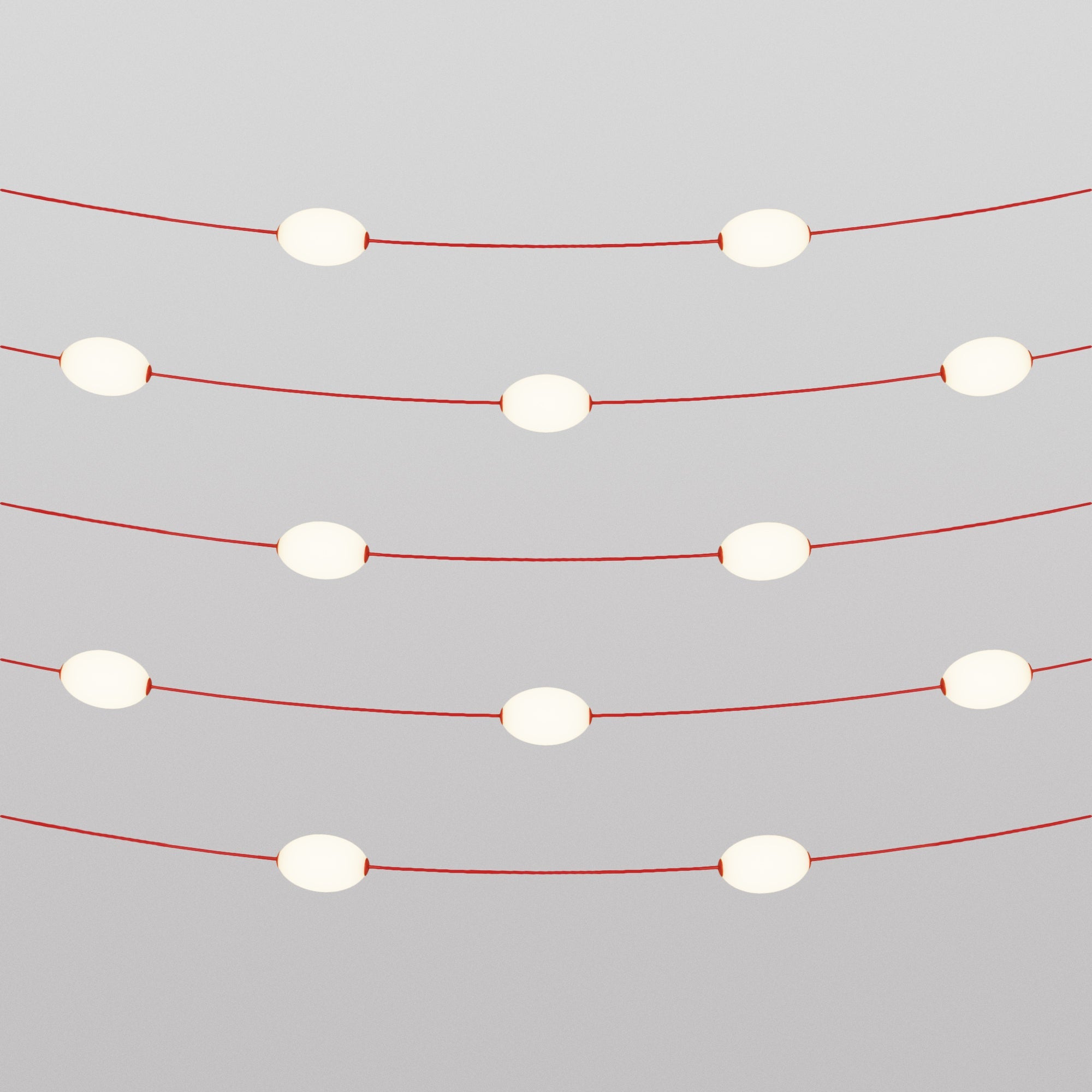 Outdoor 12-Light String Light for wet locations Starfish Red, Power supply with US plug - Marina12