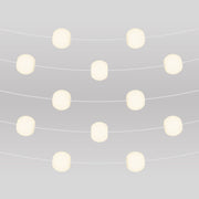 Outdoor 12-Light String Light for wet locations White Sand, Power supply with US plug - Marina12 Cherry