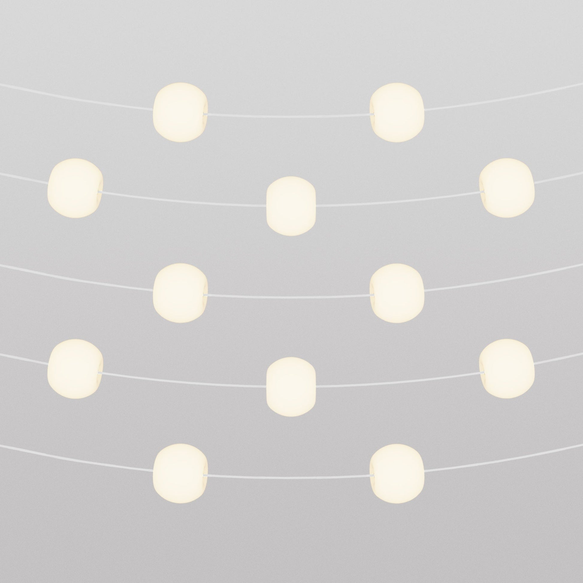 Outdoor 12-Light String Light for wet locations White Sand, Power supply with US plug - Marina12 Cherry