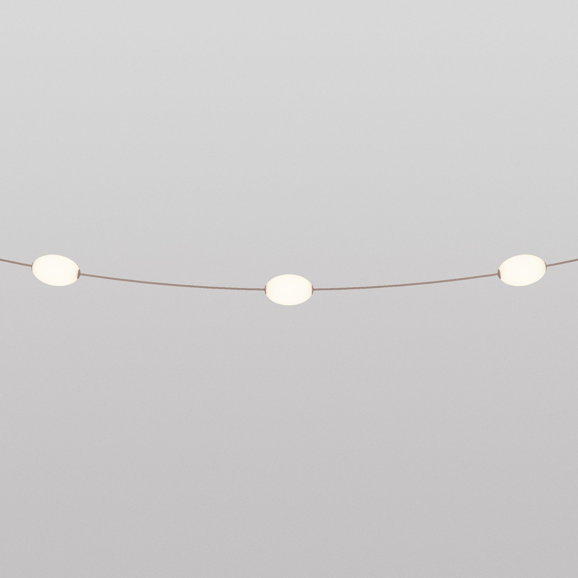 Outdoor 3-Light String Light for wet locations Desert Brown, Power supply with US plug - Marina3