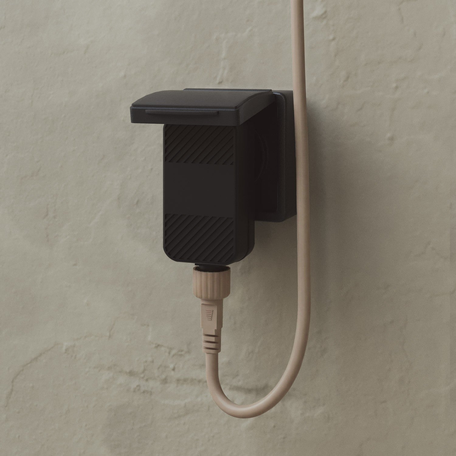 Outdoor 3-Light String Light for wet locations Desert Brown, Power supply with US plug - Marina3 Cherry 70 cm
