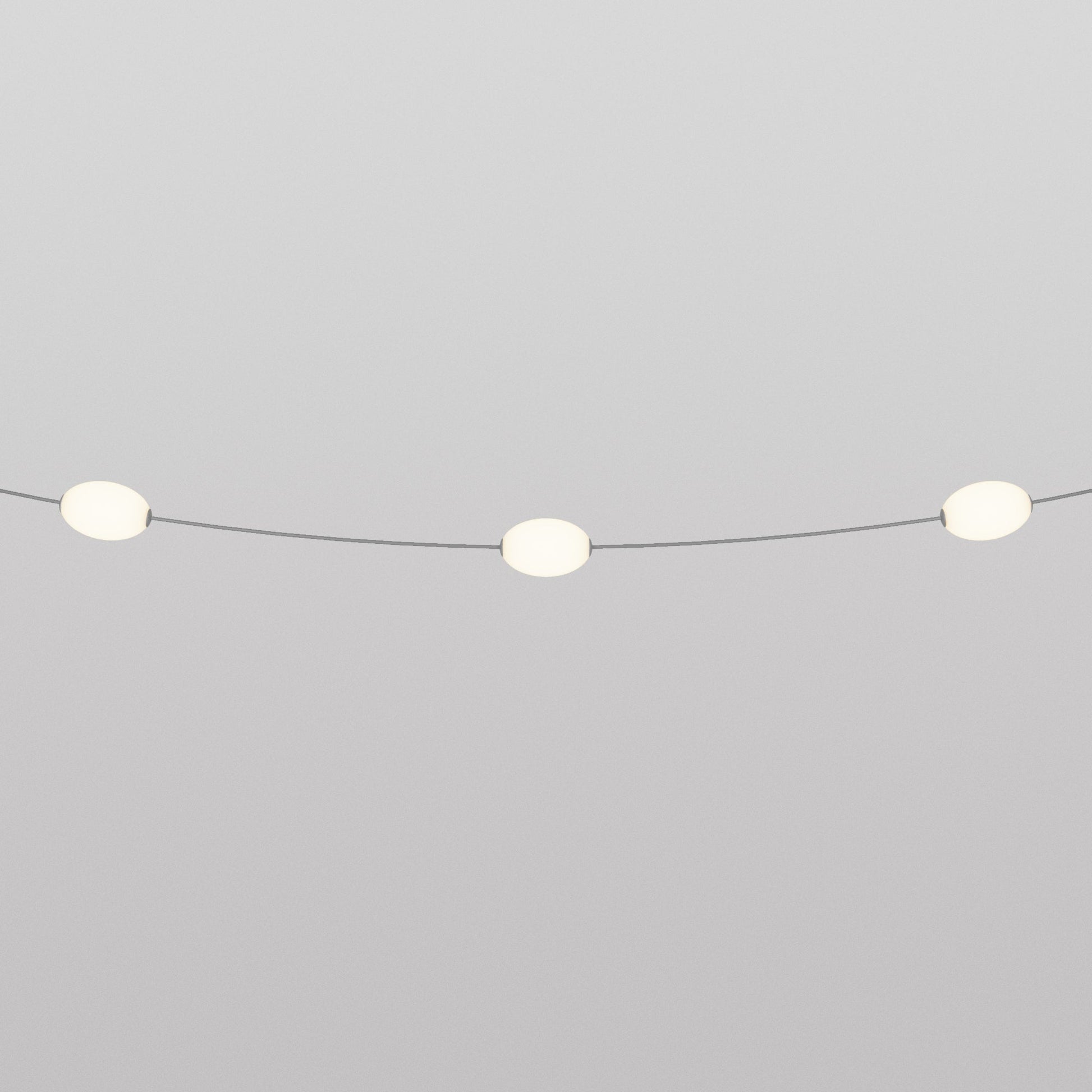 Outdoor 3-Light String Light for wet locations Gray, Power supply with US plug - Marina3