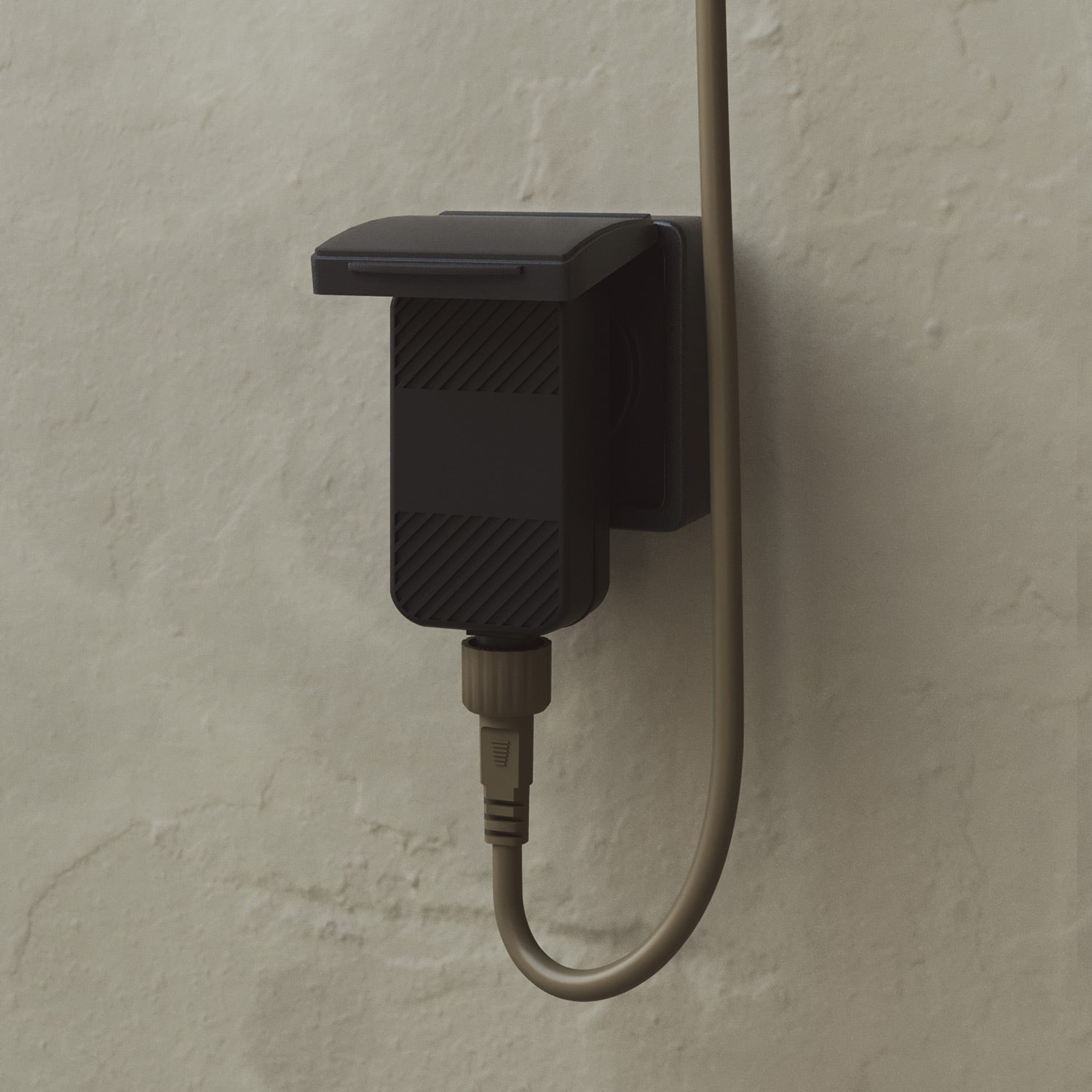 Outdoor 4-Light String Light for wet locations Olive Green, Power supply with US plug - Marina4 Cherry 140 cm