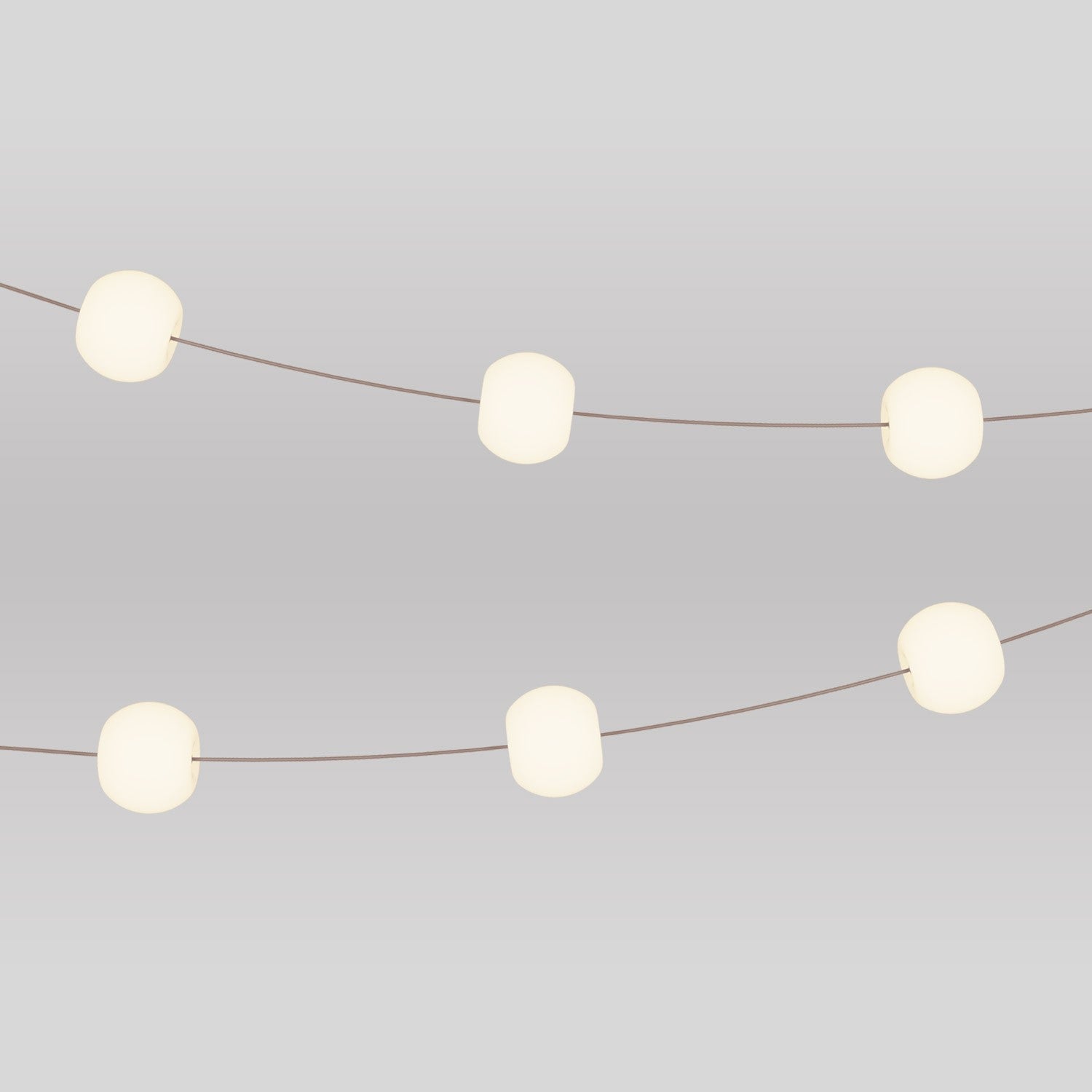 Outdoor 6-Light String Light for wet locations Desert Brown, Power supply with US plug - Marina6 Cherry