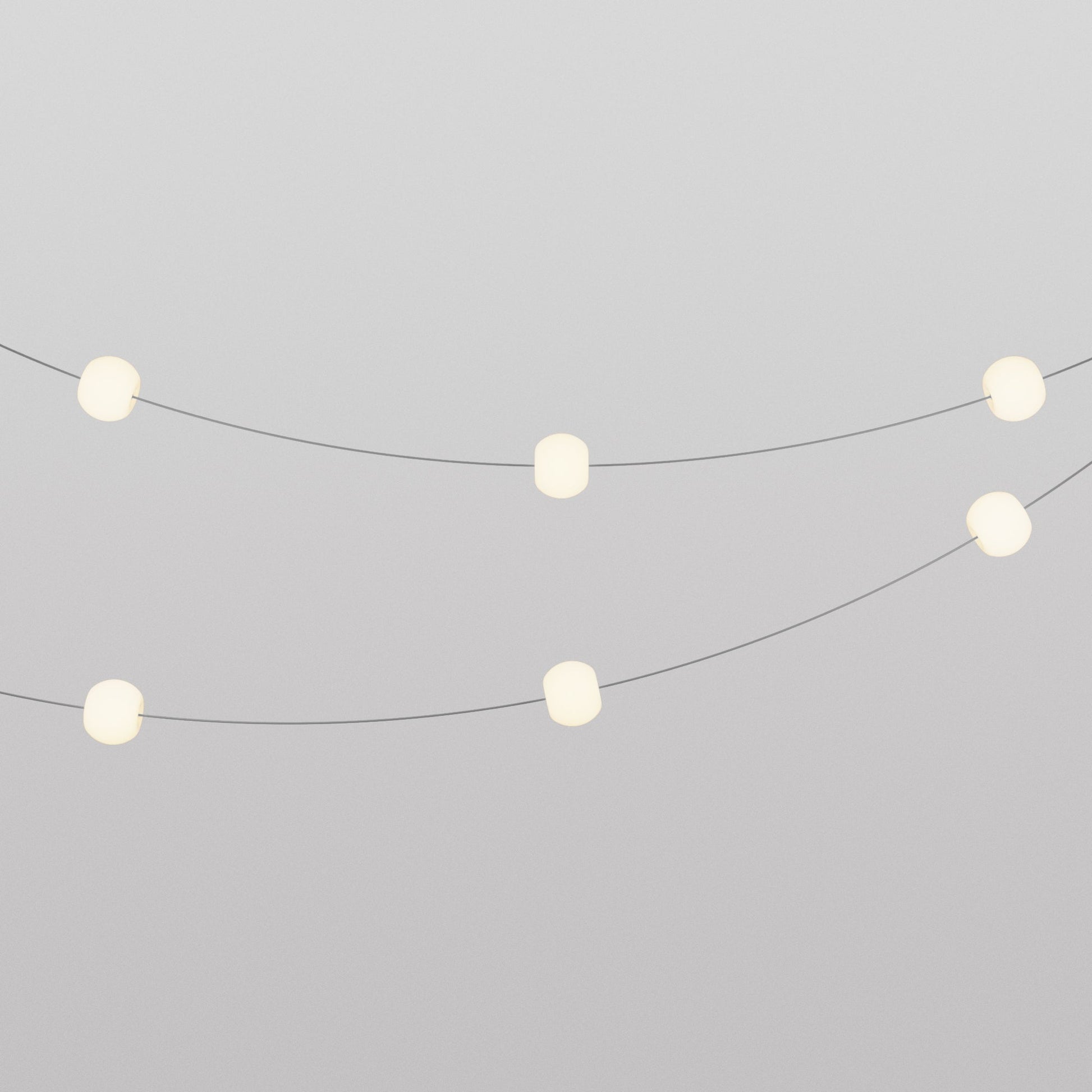 Outdoor 6-Light String Light for wet locations Gray, Power supply with US plug - Marina6 Cherry 140 cm