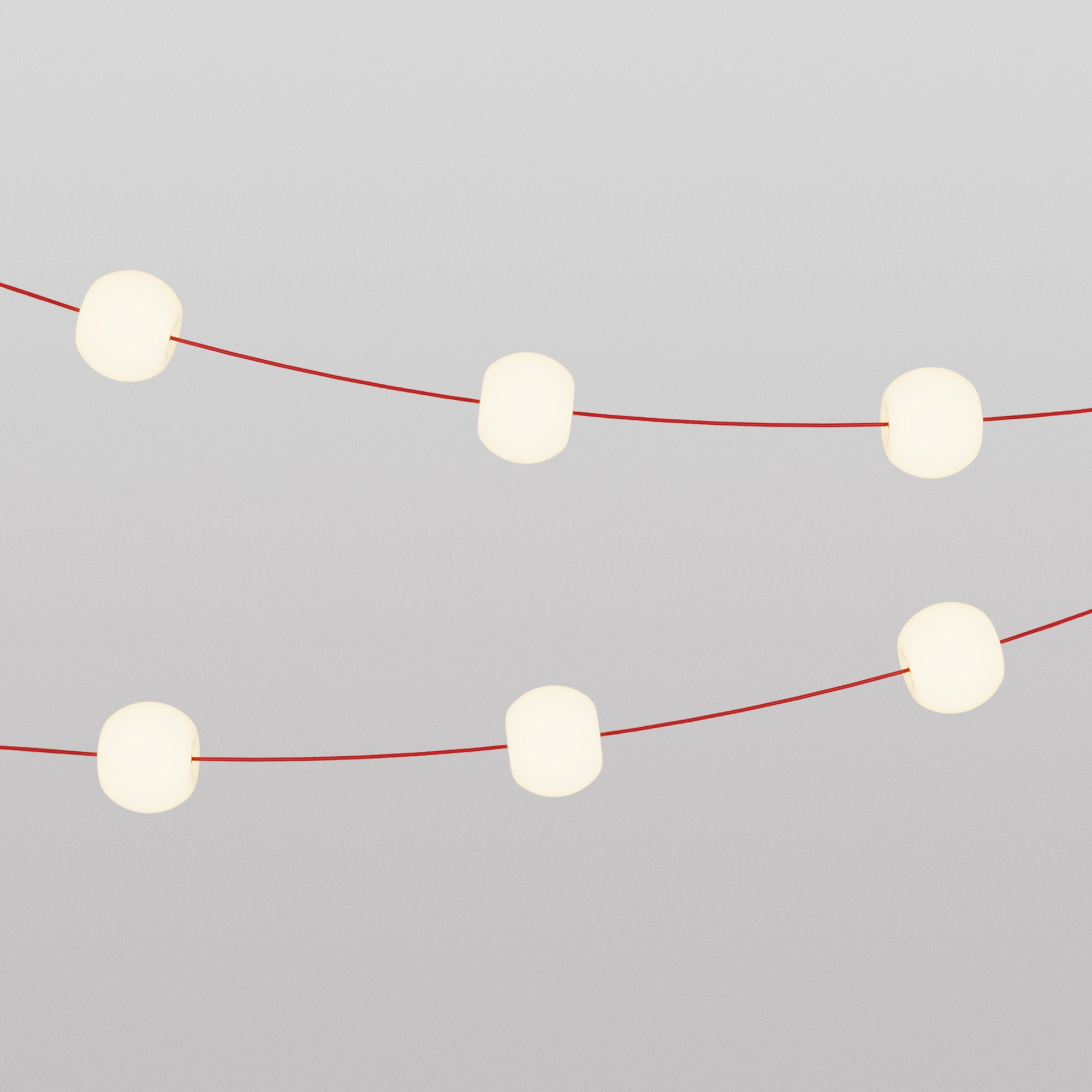 Outdoor 6-Light String Light for wet locations Starfish Red, Power supply with US plug - Marina6 Cherry 70 cm