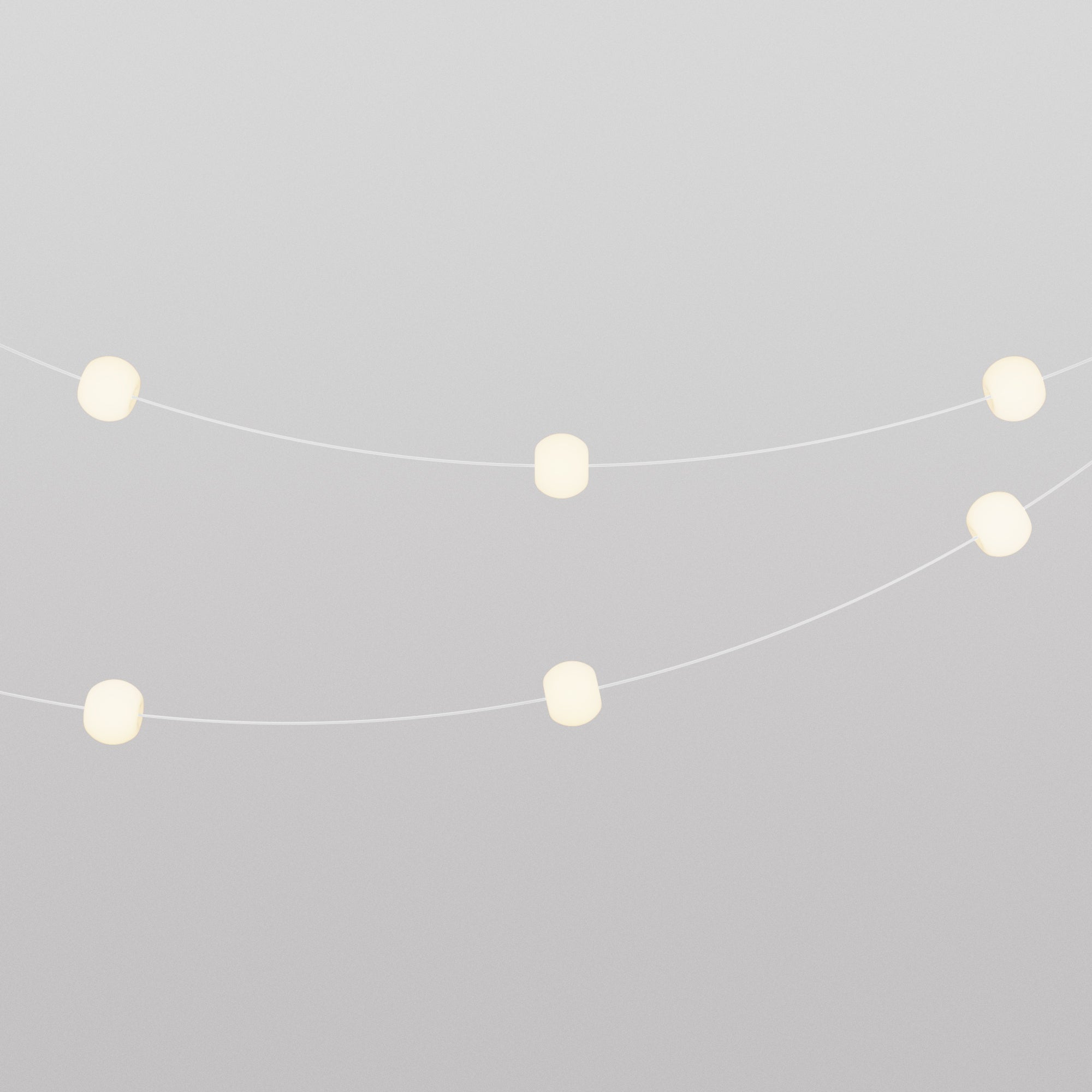 Outdoor 6-Light String Light for wet locations White Sand, Power supply with US plug - Marina6 Cherry 140 cm