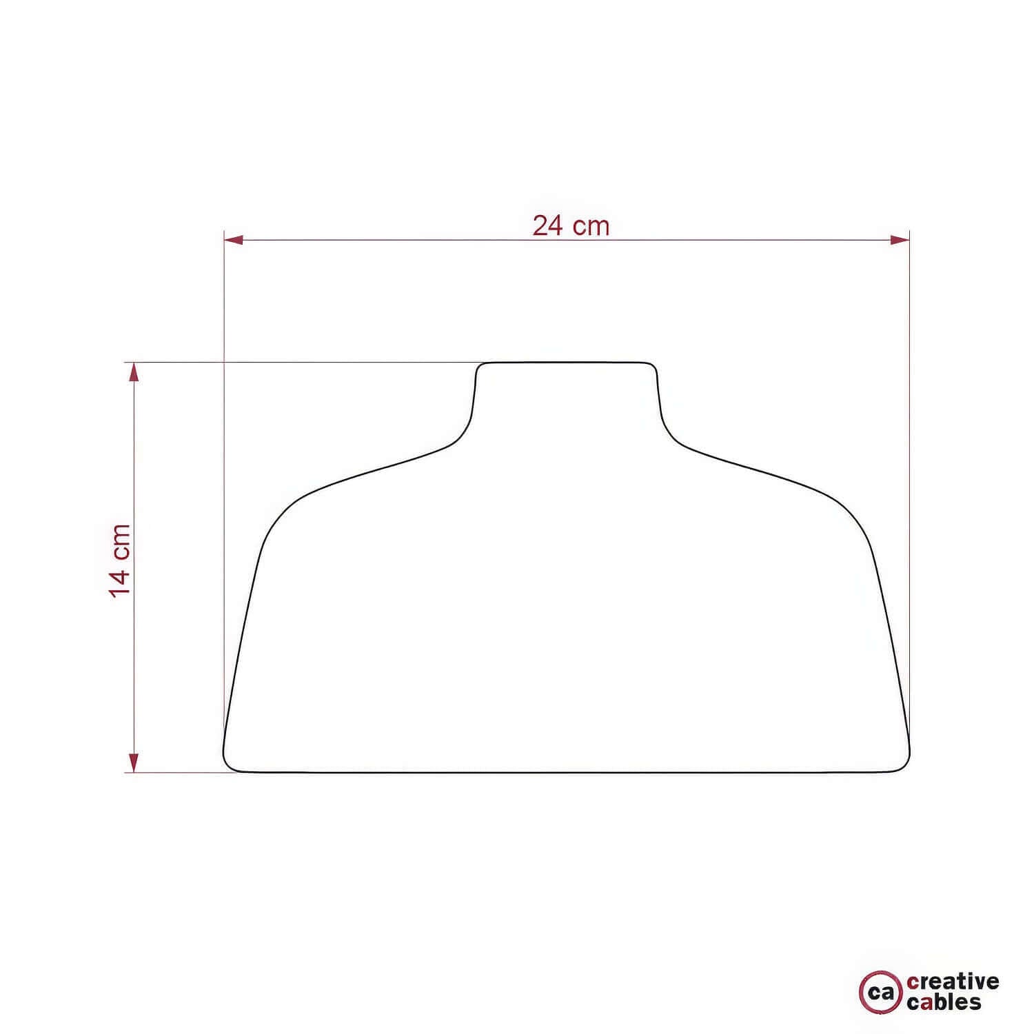 Paralume Coppa in ceramica, collezione Materia - Made in Italy - Effetto cemento